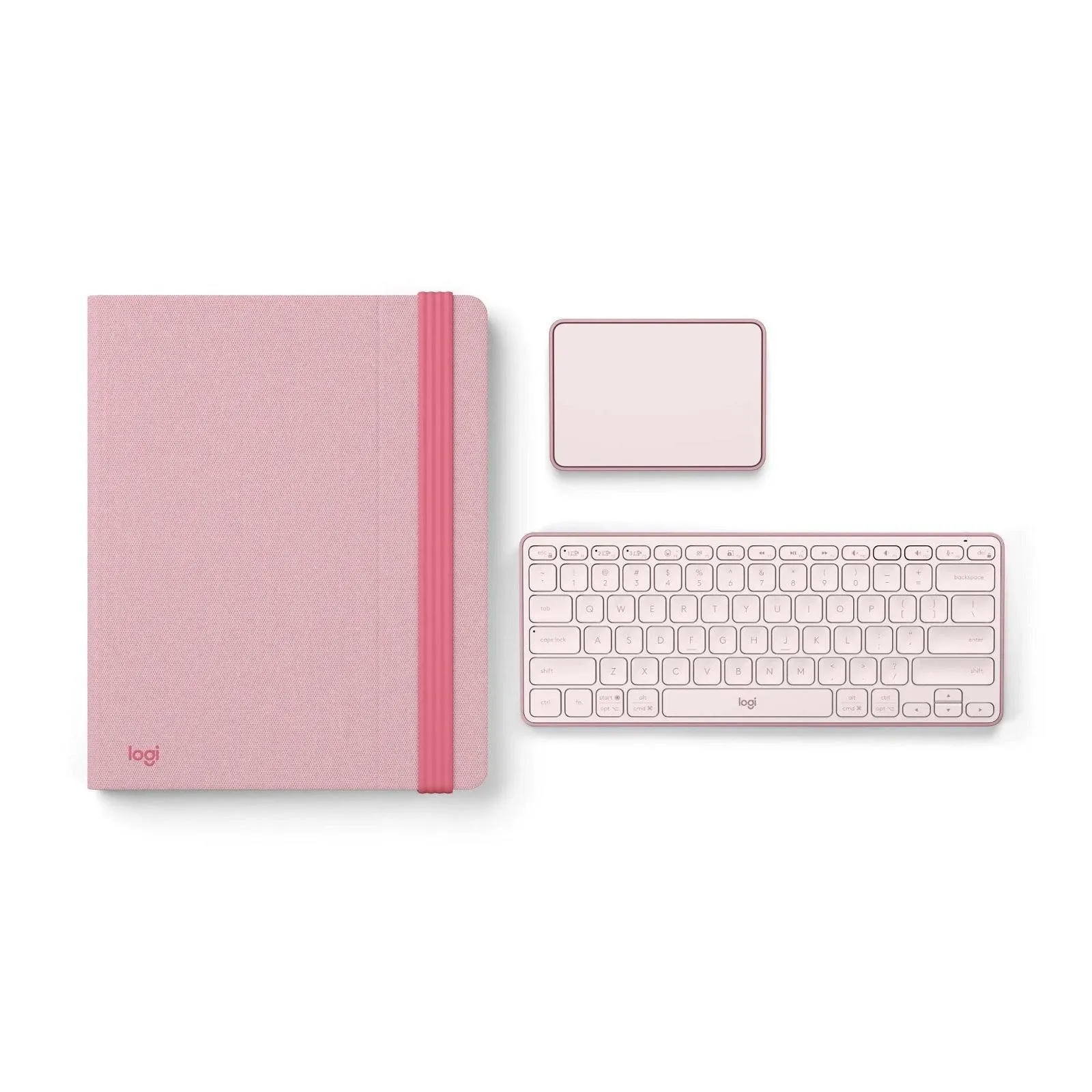 Logitech Casa Pop-Up Desk Keyboard & Touchpad Bohemian Blush Pink