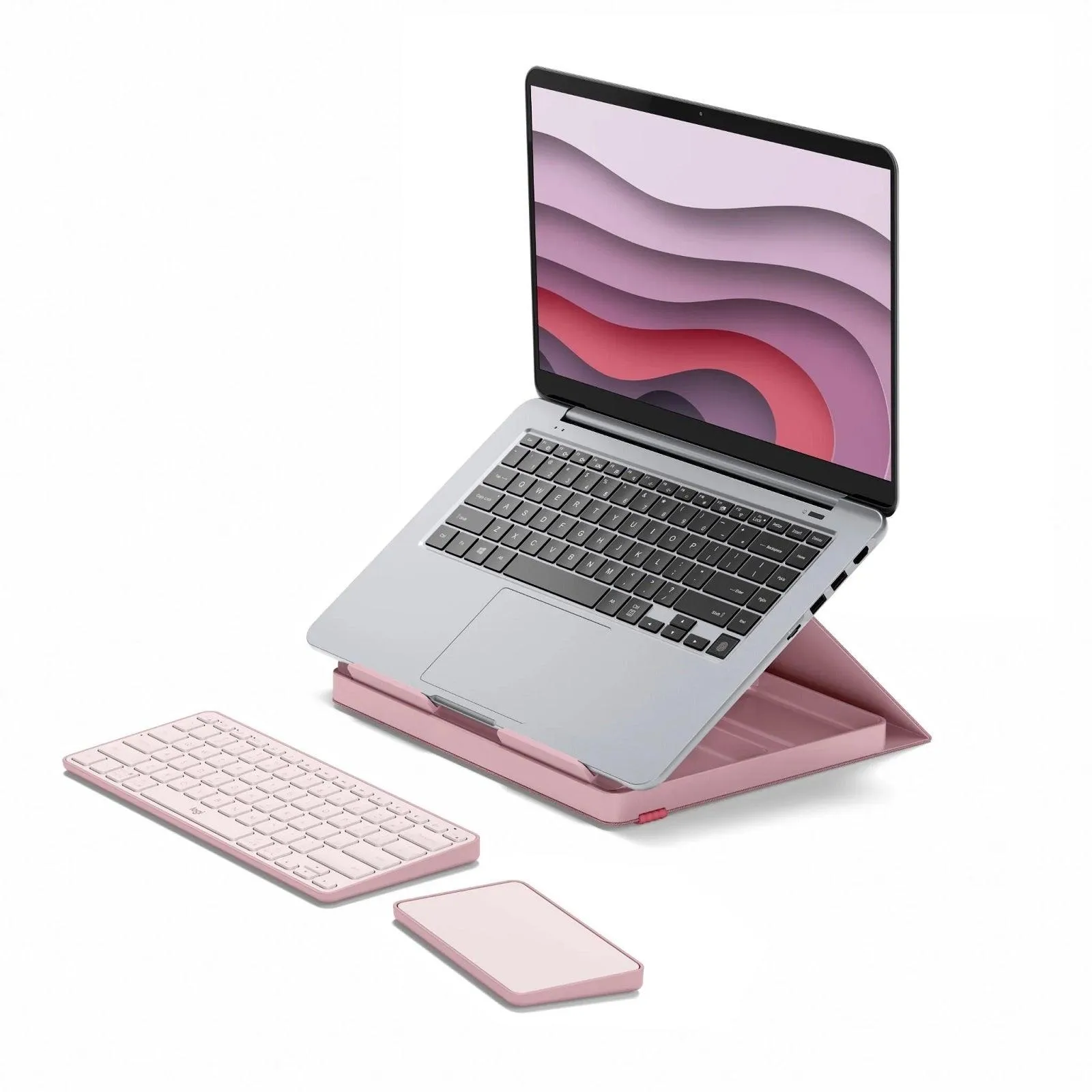 Logitech Casa Pop-Up Desk Keyboard & Touchpad Bohemian Blush Pink