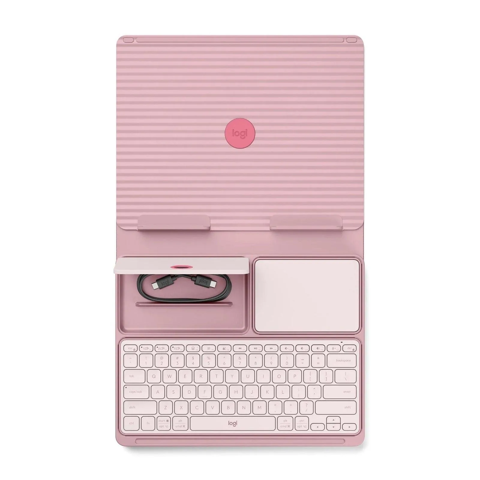 Logitech Casa Pop-Up Desk Keyboard & Touchpad Bohemian Blush Pink