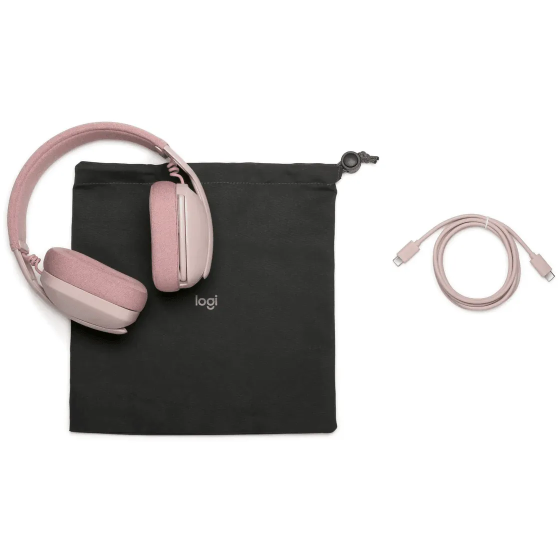 Logitech Zone Vibe 100 Bluetooth Wireless Headset Headphones Microphone Pink