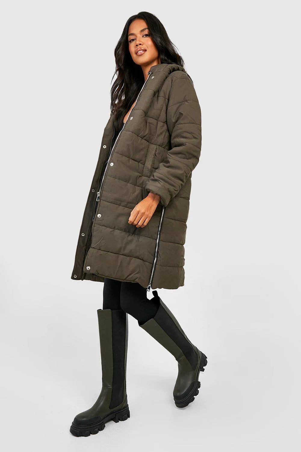 Longline Puffer Jacket