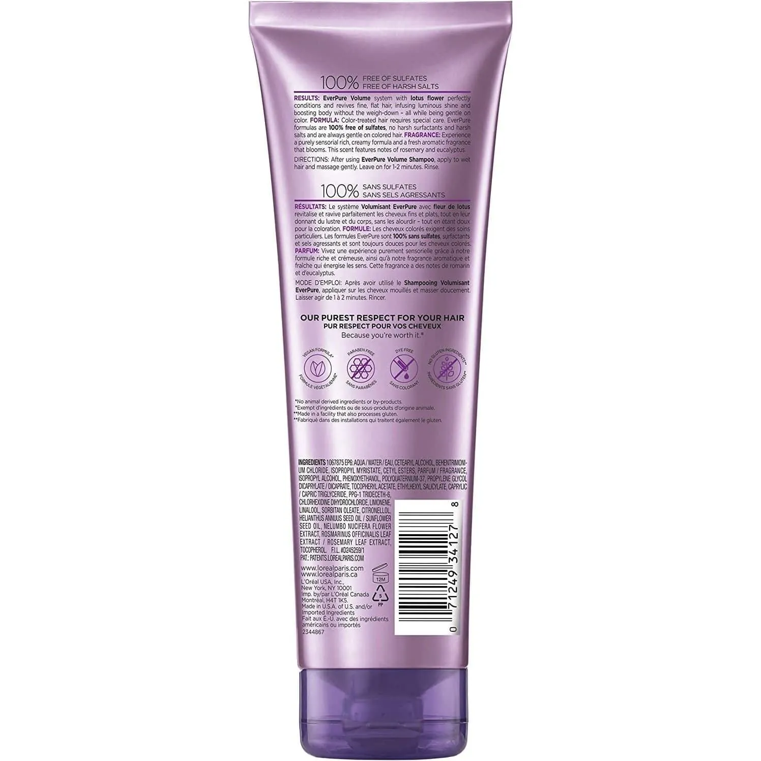 LOREAL EVERPURE VOLUME CONDITIONER 8.5OZ