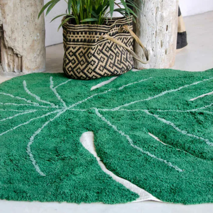 Lorena Canals Kaarol Monstera Washable Rug Green