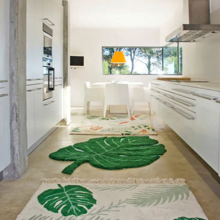 Lorena Canals Kaarol Monstera Washable Rug Green