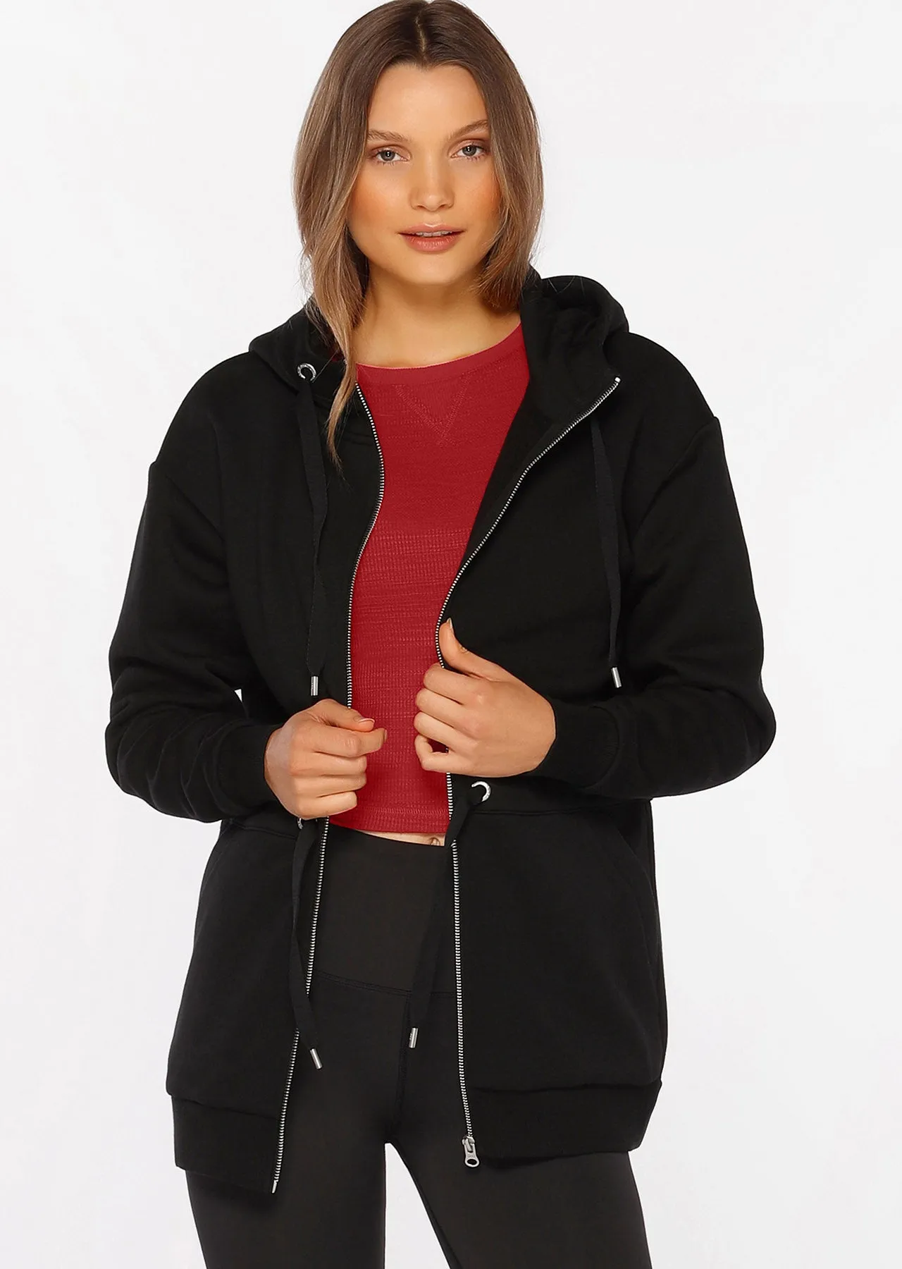 Lorna Jane All Rounder Zip Thru Hoodie in Black