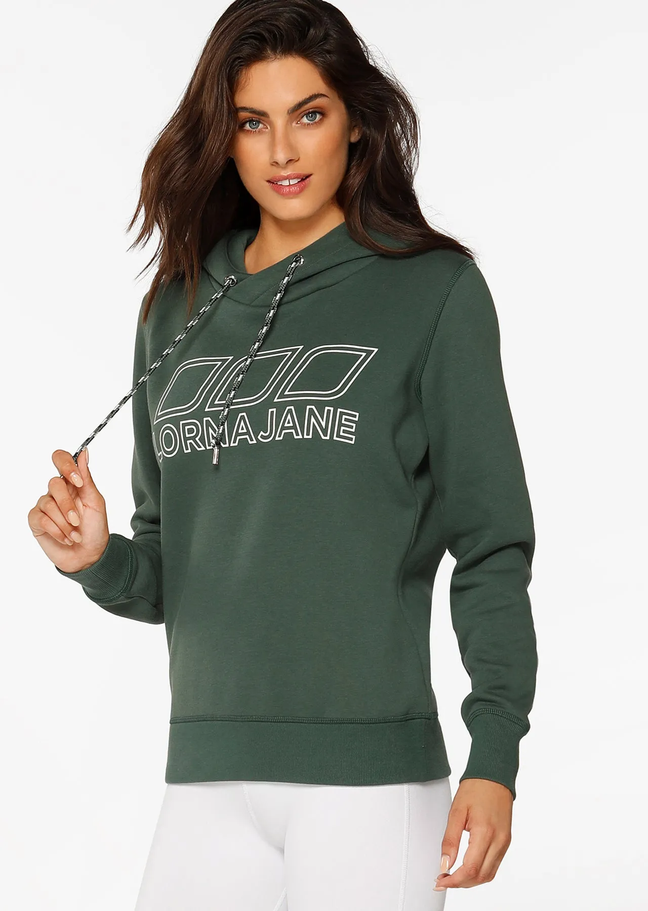 Lorna Jane Iconic Hoodie in Military