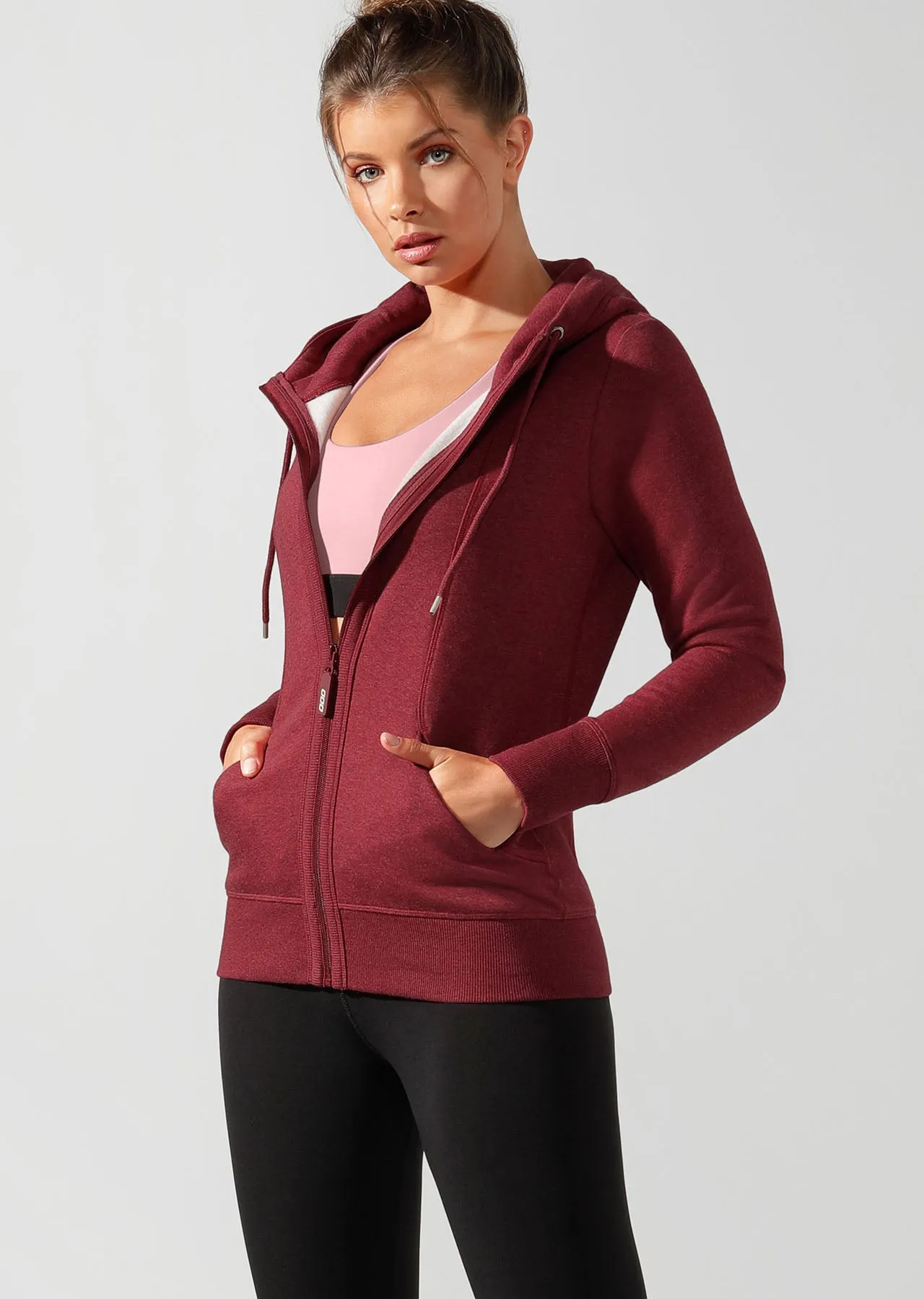 Lorna Jane LJ Active Hoodie in Cherry Marl