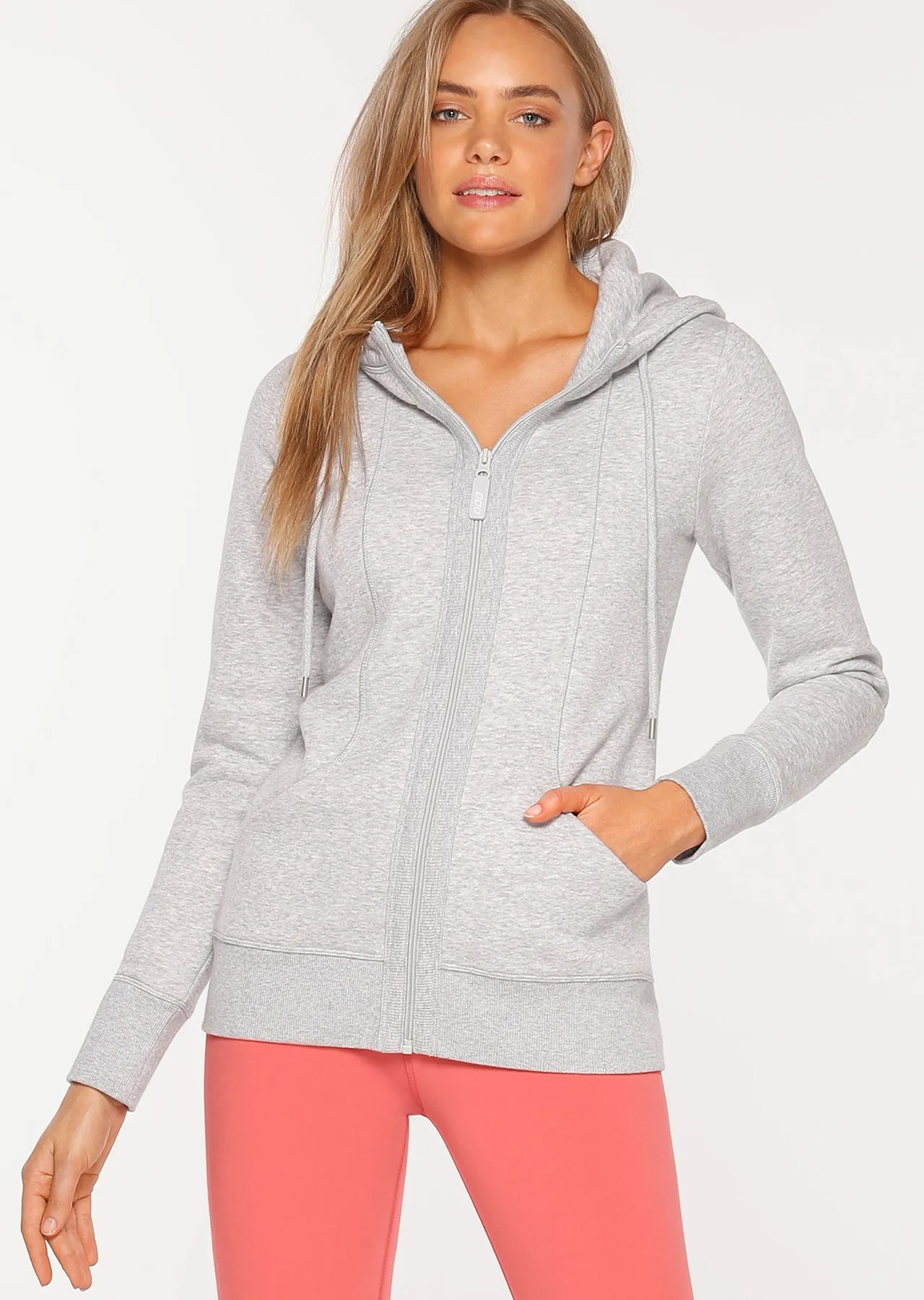 Lorna Jane LJ Active Hoodie in Grey Marl