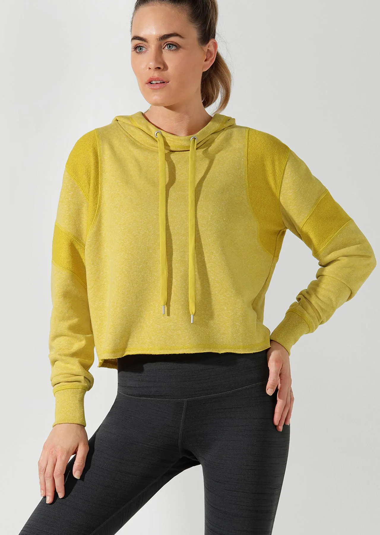 Lorna Jane Studio Hoodie in Acid Yellow Marl