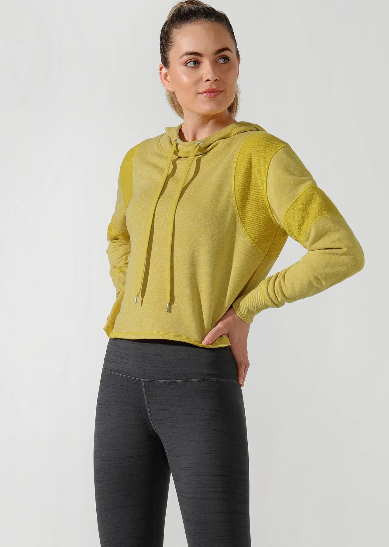 Lorna Jane Studio Hoodie in Acid Yellow Marl