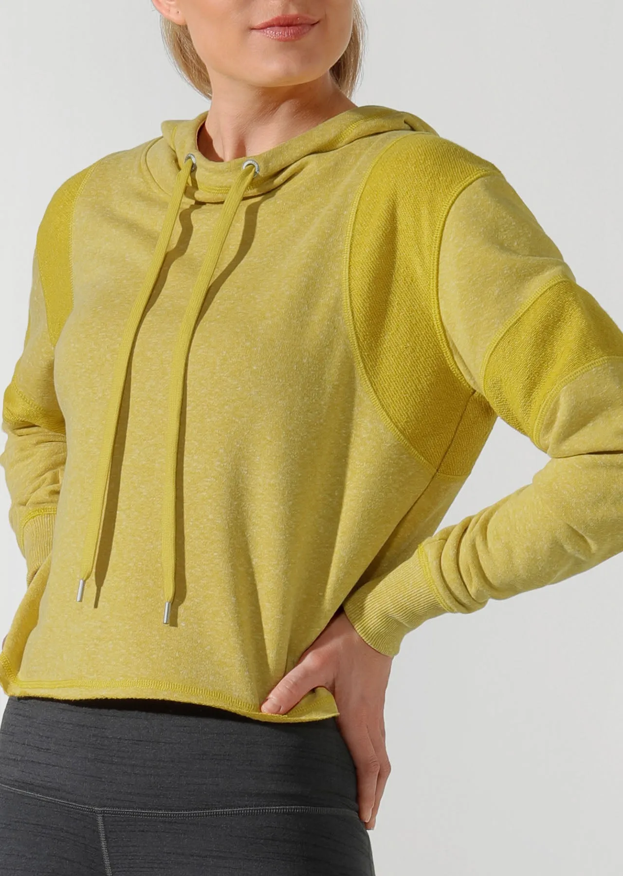 Lorna Jane Studio Hoodie in Acid Yellow Marl