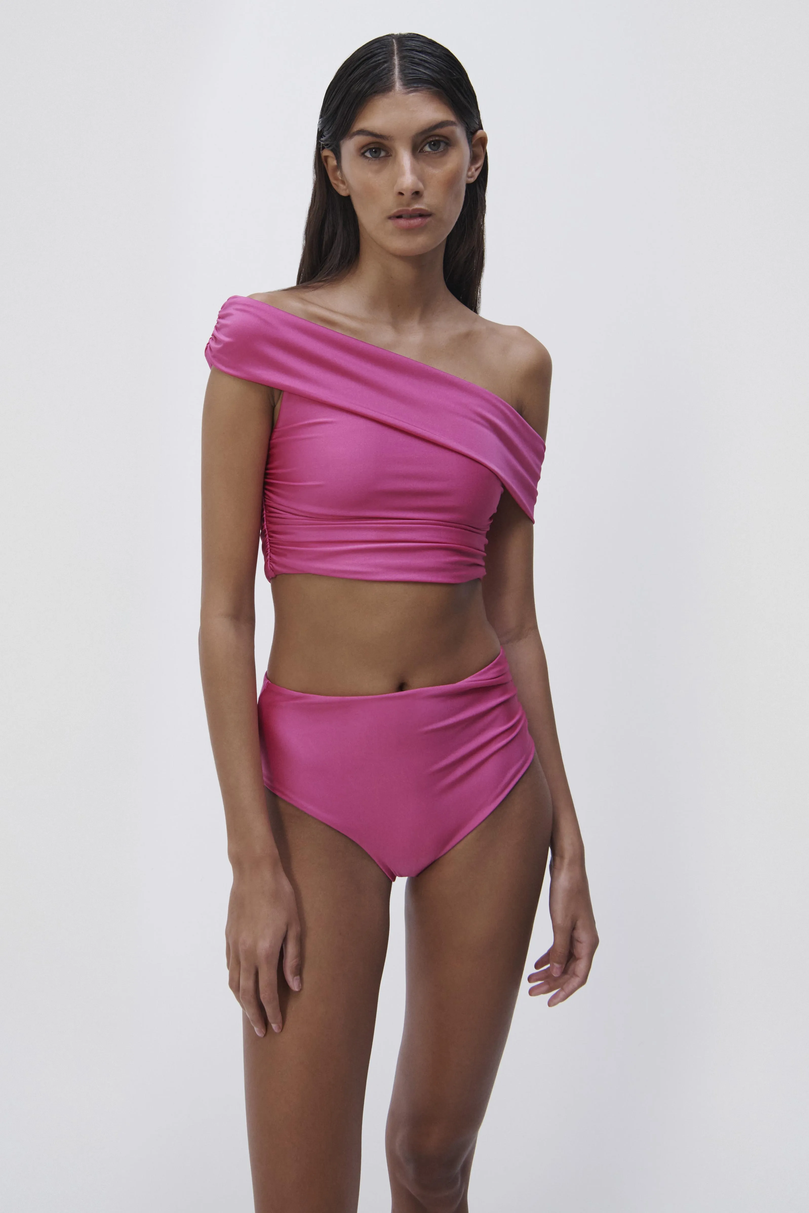 Lotus Satin Bikini Top