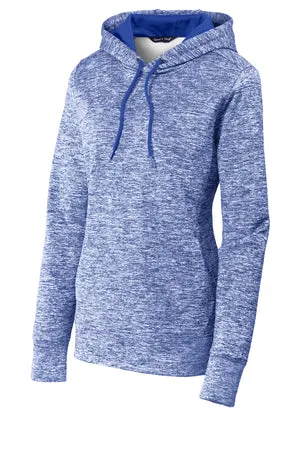 LST225 Sport-Tek® Women's PosiCharge® Electric Heather Fleece Hooded Pullover.