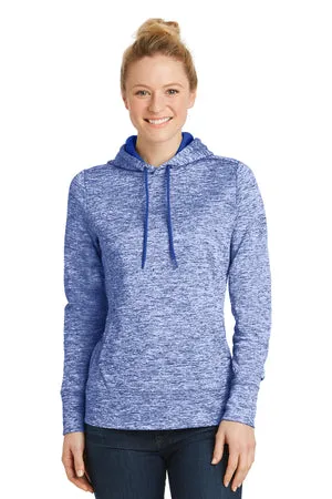 LST225 Sport-Tek® Women's PosiCharge® Electric Heather Fleece Hooded Pullover.