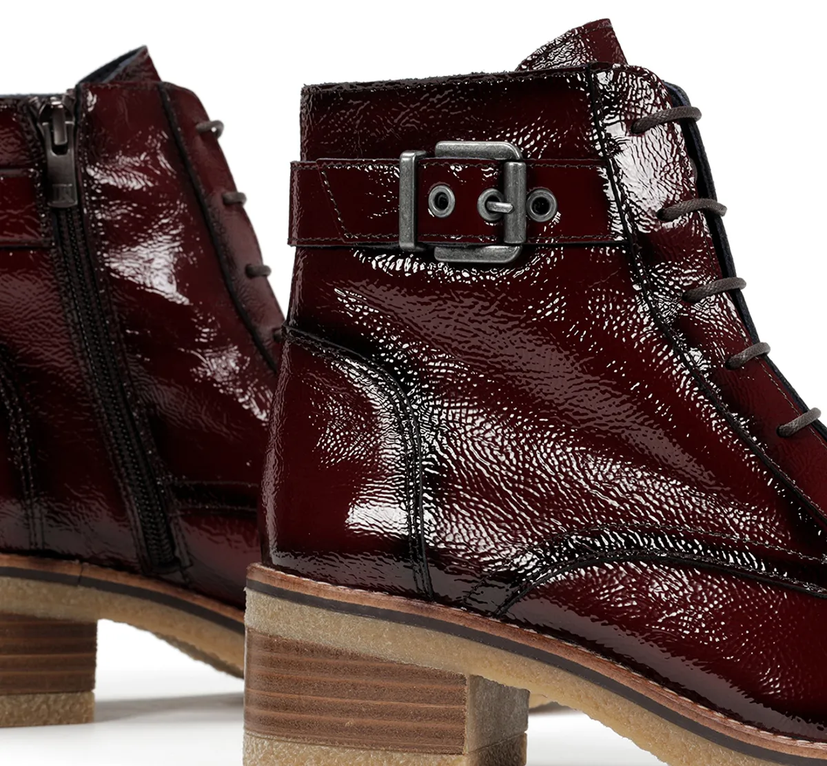 LUCERO D8686 Burgundy Ankle Boot