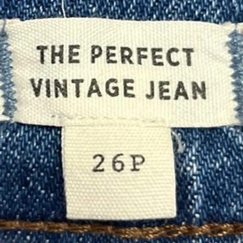 Madewell Perfect Vintage Distressed Ripped Knee Tapered Crop Denim Jeans Size 26