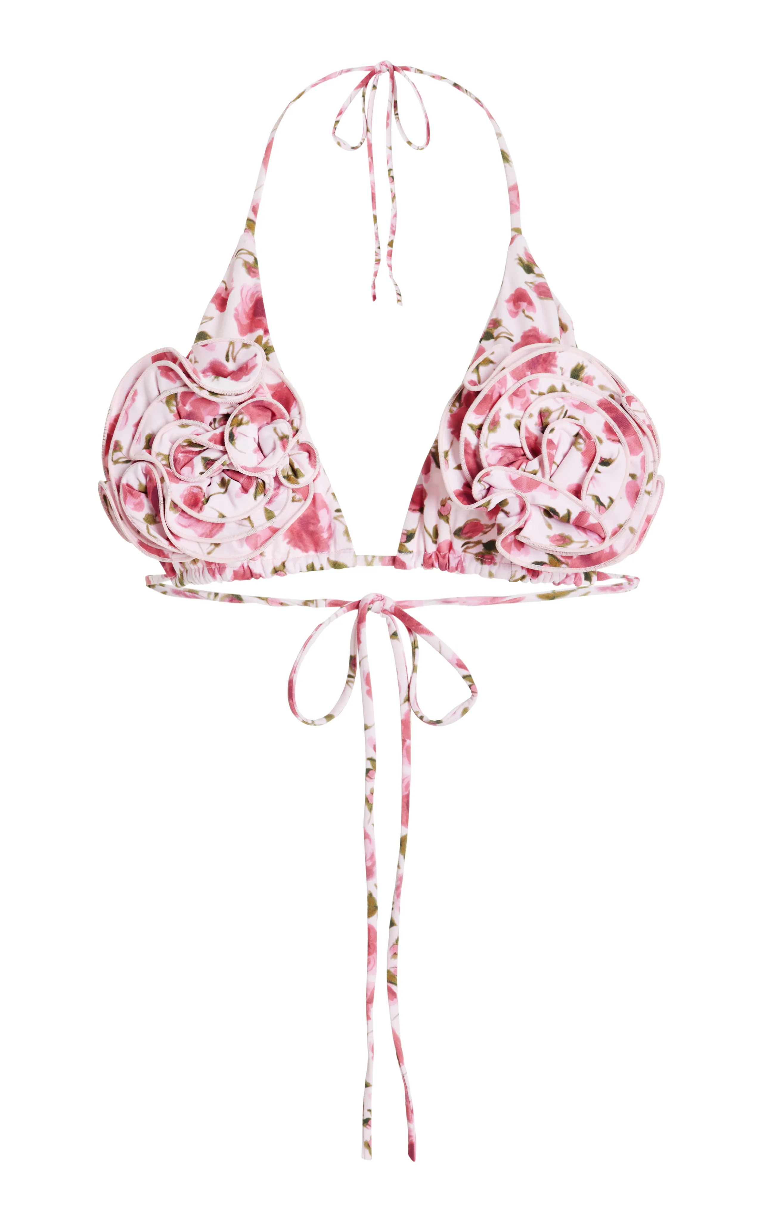 Magda Butrym Floral-Appliquéd Bikini Top