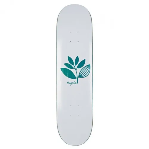 Magenta Team Skate Deck White Green  Comes with a sheet of FREE grip tape