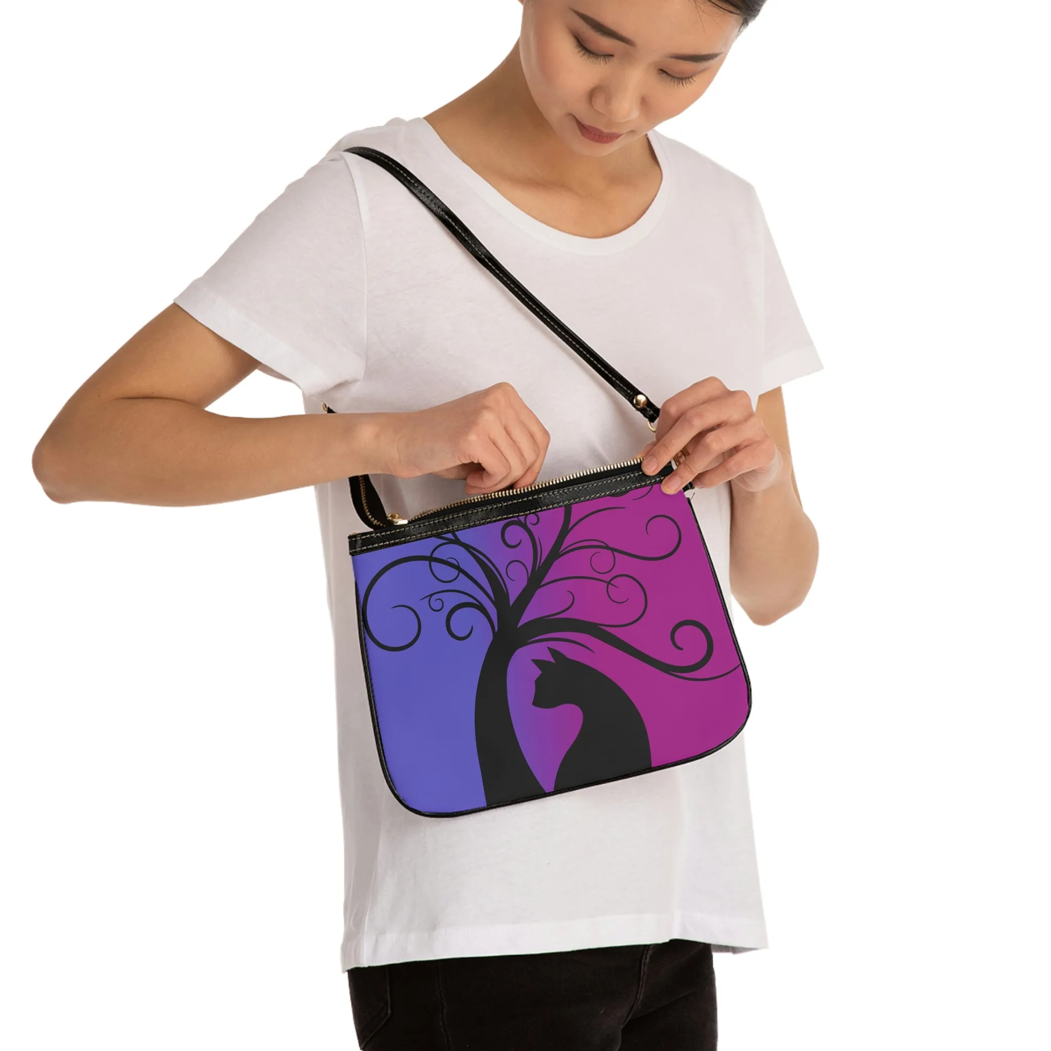 Magical black cat Small Shoulder Bag