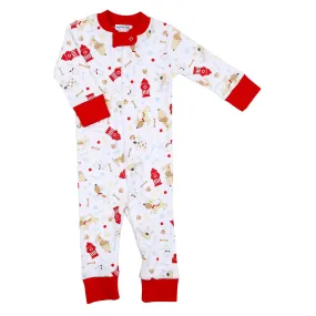 Magnolia Baby Zipped PJ Romper - Pawesome Pup