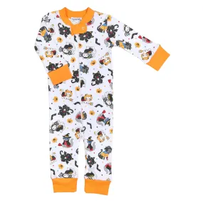 Magnolia Baby Zipped PJ Romper - Scaredy Cat