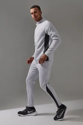 Man Active Pro Zip Thru Hooded Track Top Tracksuit