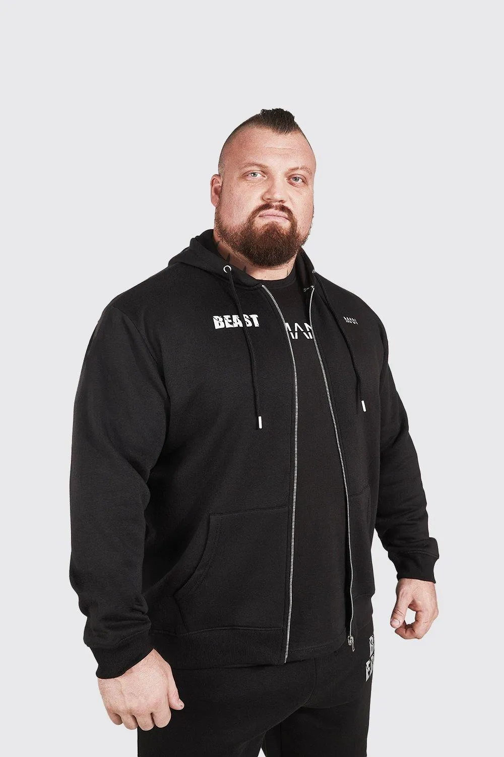 MAN Active X Beast Zip Through Print Hoodie | boohooMAN UK