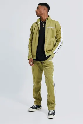 Man Official Tricot Funnel Neck Tracksuit | boohooMAN UK