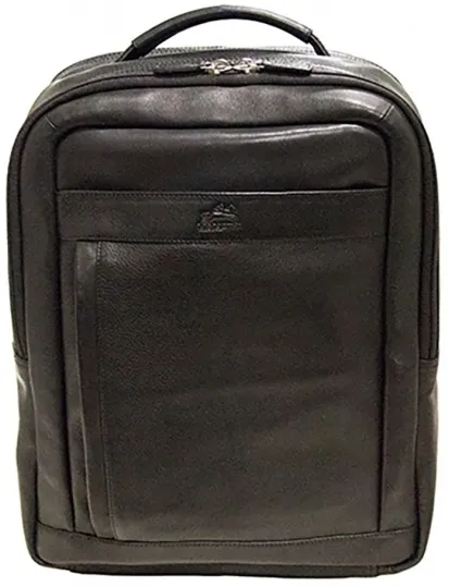 Mancini Colombian Leather Laptop Backpack 