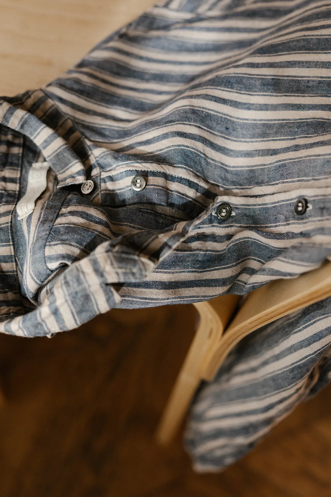 Manon Tunic - Thick Ticking Stripe Linen