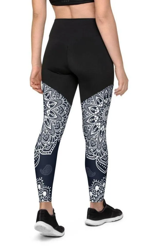 Mantra Compression Leggings Navy Blue