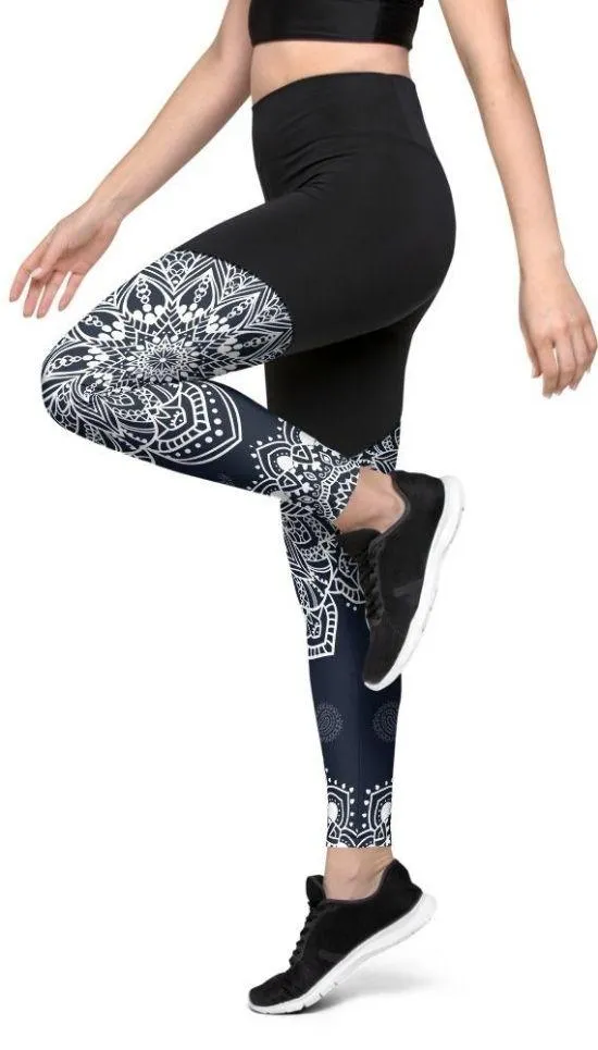 Mantra Compression Leggings Navy Blue