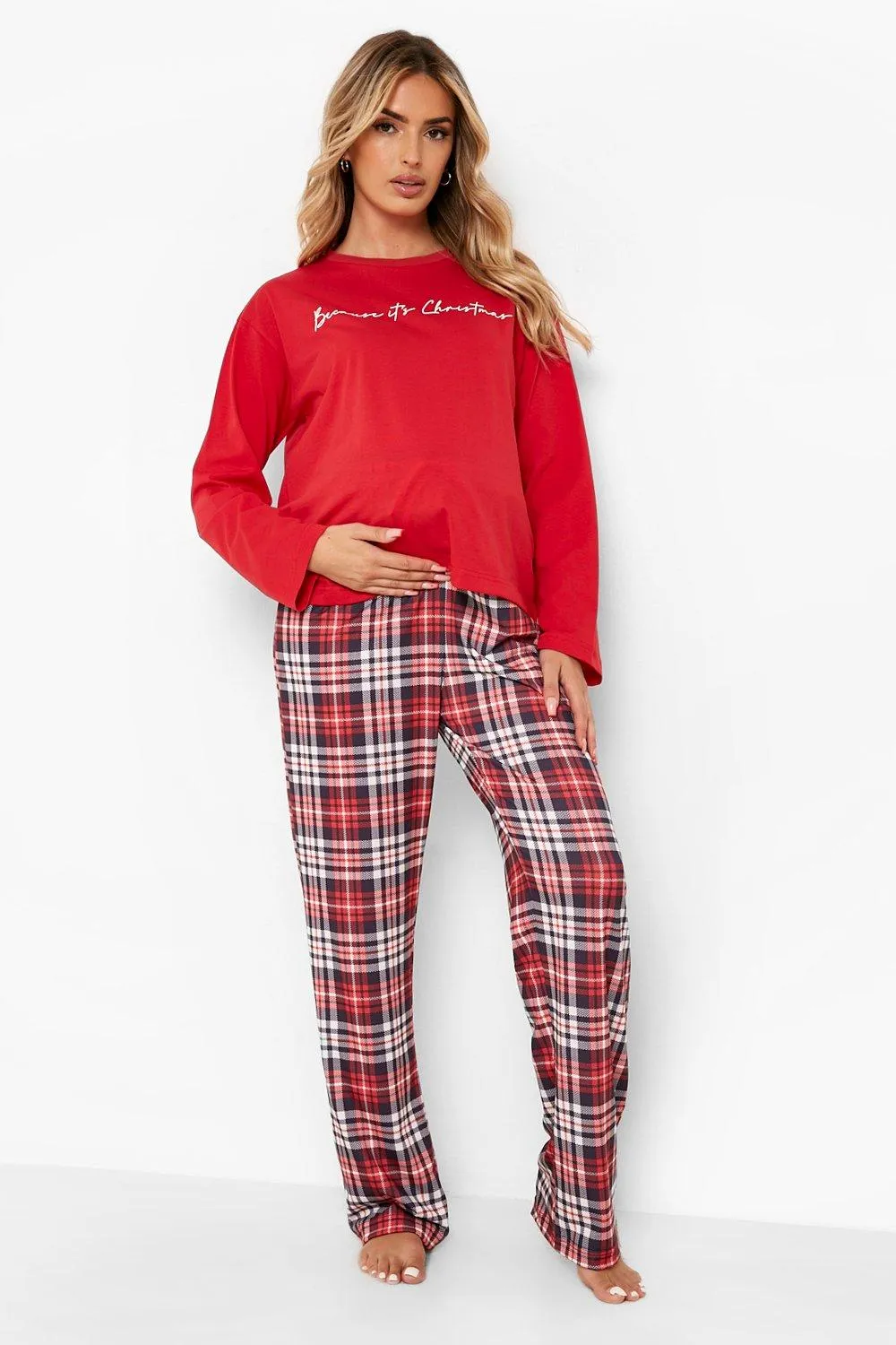 Maternity 'Because Its Christmas' Pj Set