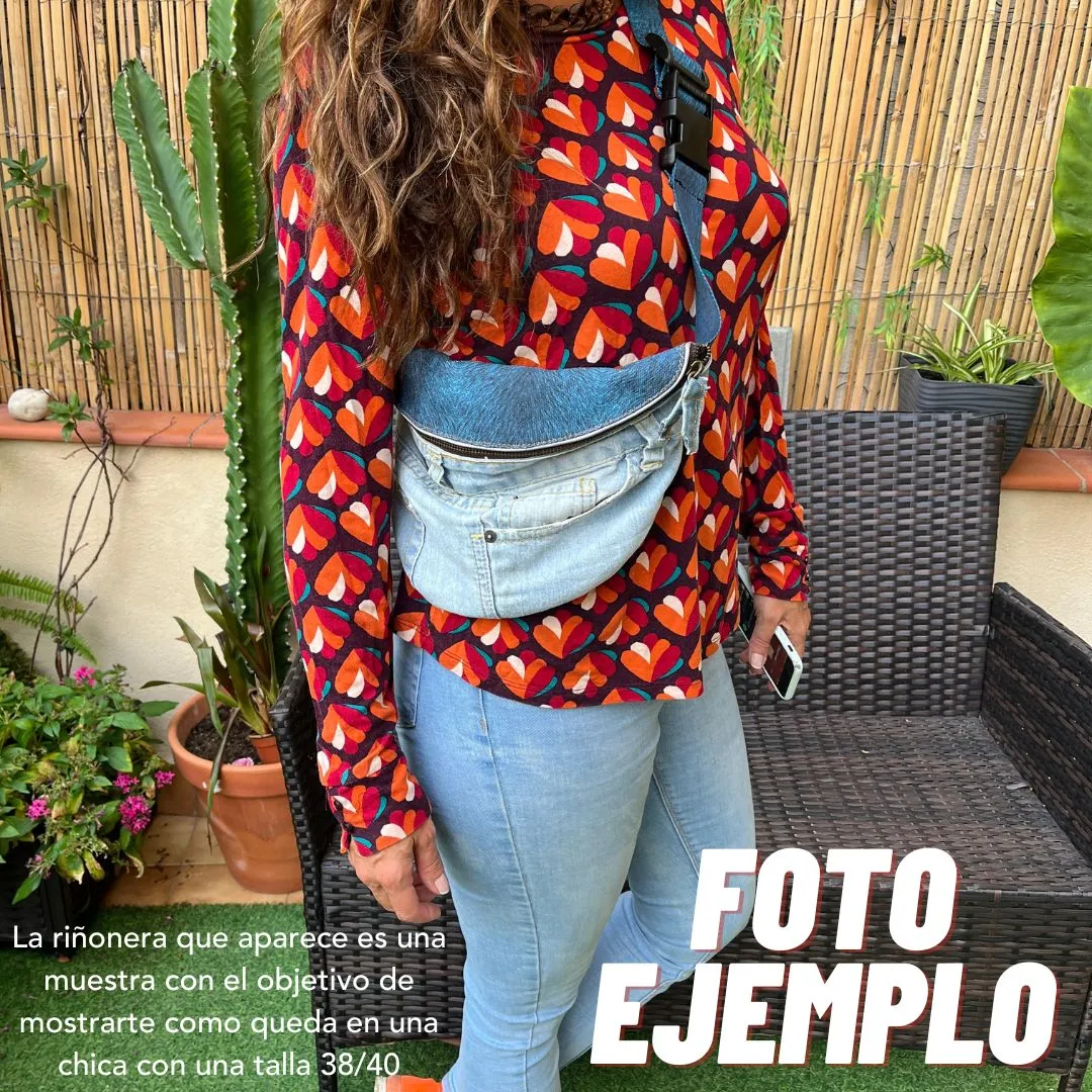 Maxi Retro Chic  Jeans Recycled  · Edición Limitada · Pieza nica Núm. 12742