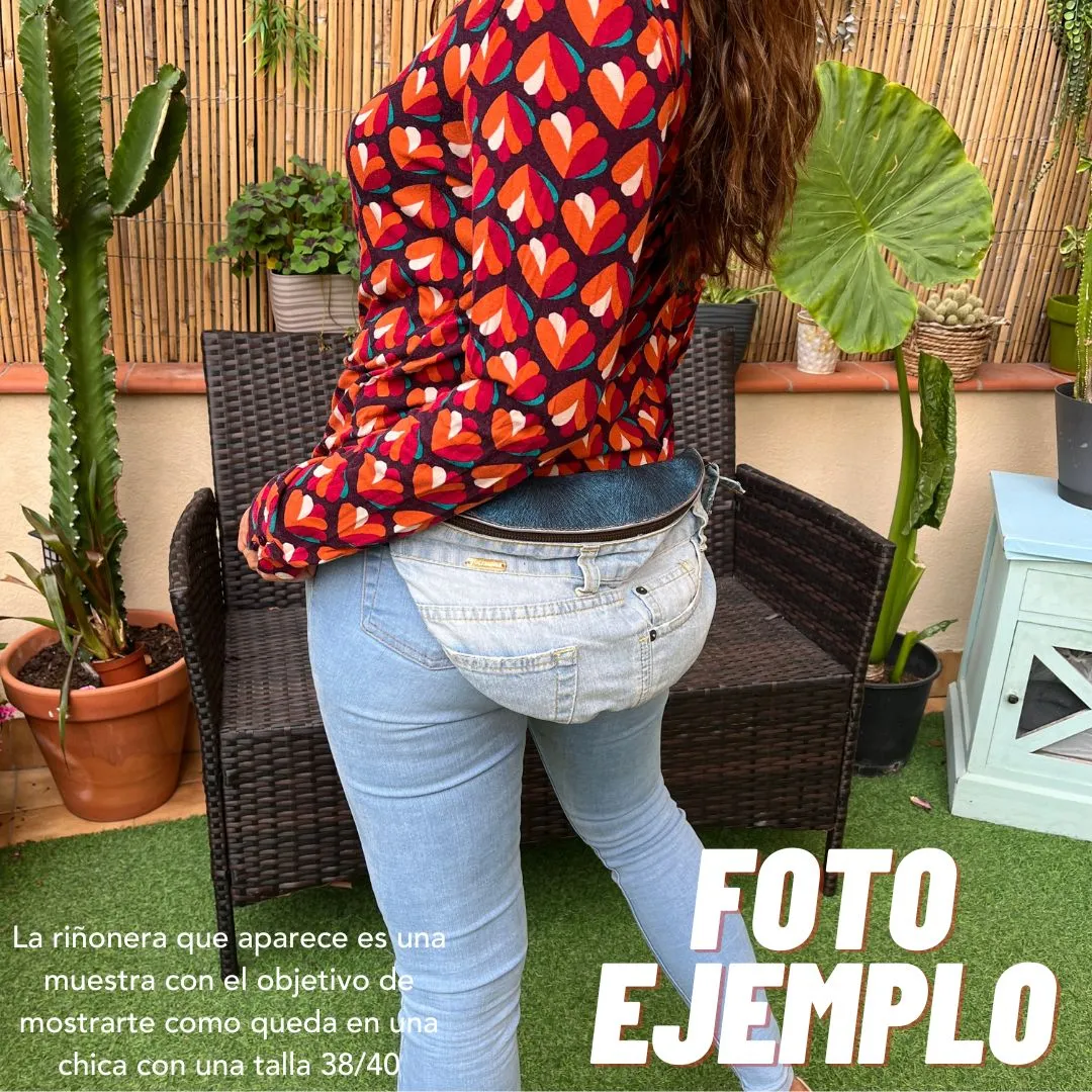 Maxi Retro Chic  Jeans Recycled  · Edición Limitada · Pieza nica Núm. 12742