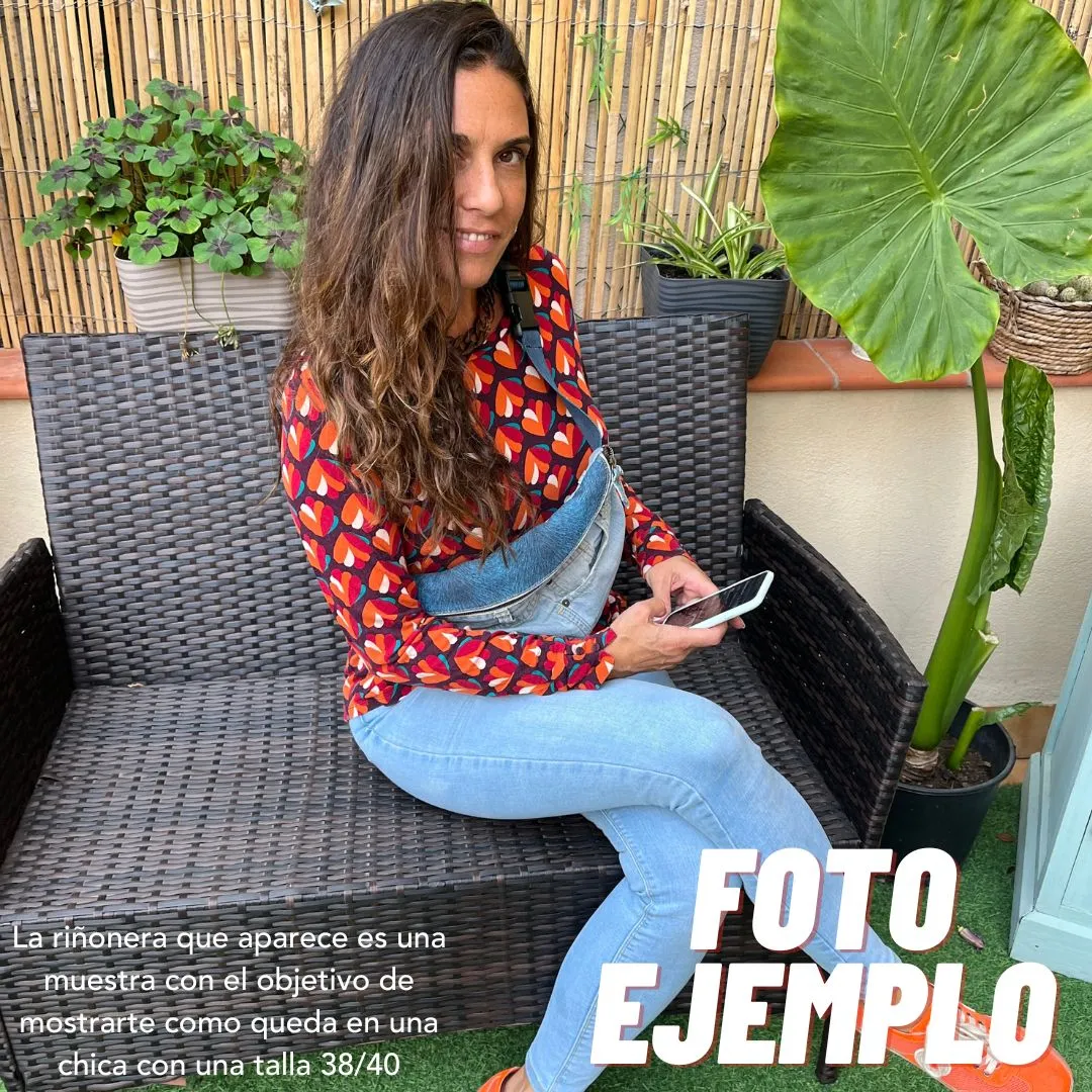 Maxi Retro Chic  Jeans Recycled  · Edición Limitada · Pieza nica Núm. 12742