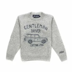 Mc2 Saint Barth Boy Grey Wool Pullover