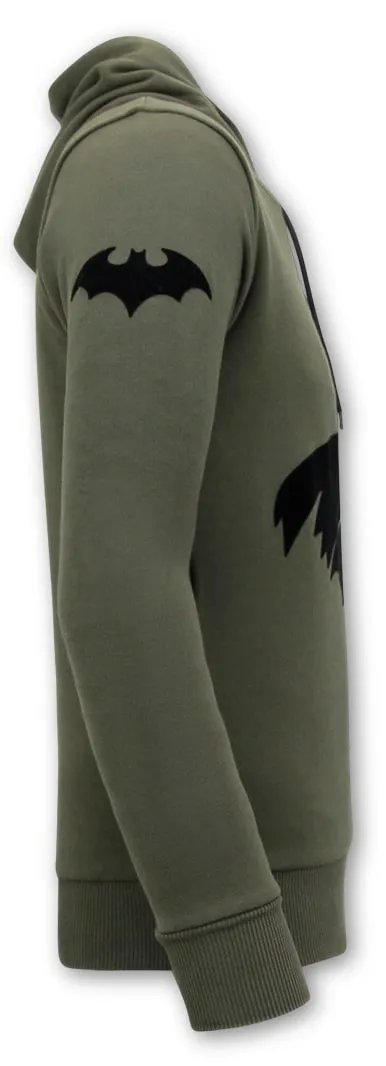 Men Hoodie  Batman Print Green | NEW |