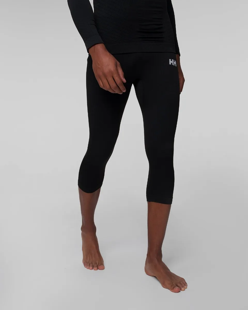 Men's black 3/4 thermo-active leggings Helly Hansen H1 Pro Seamless Graphene Pant 49493-991