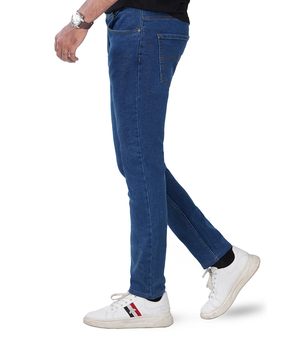 Men's Blue Slim Fit Jeans - Normal Stretch Denim Pant