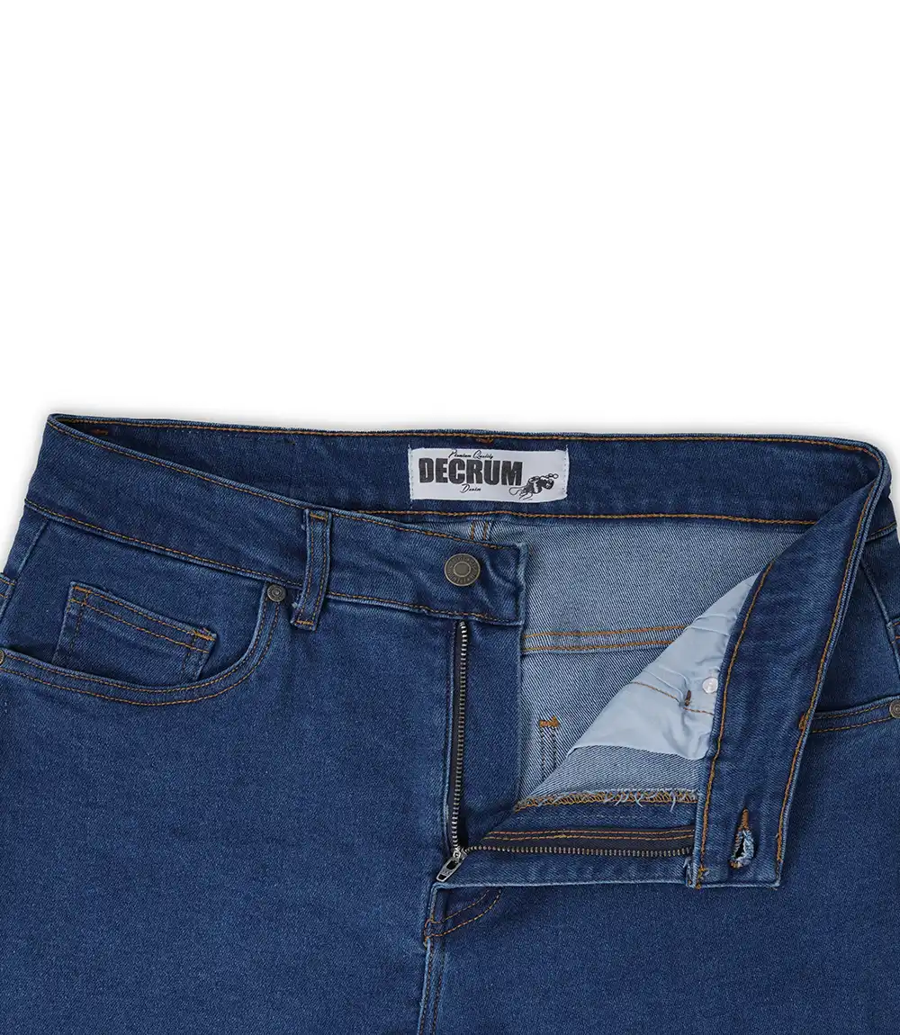 Men's Blue Slim Fit Jeans - Normal Stretch Denim Pant