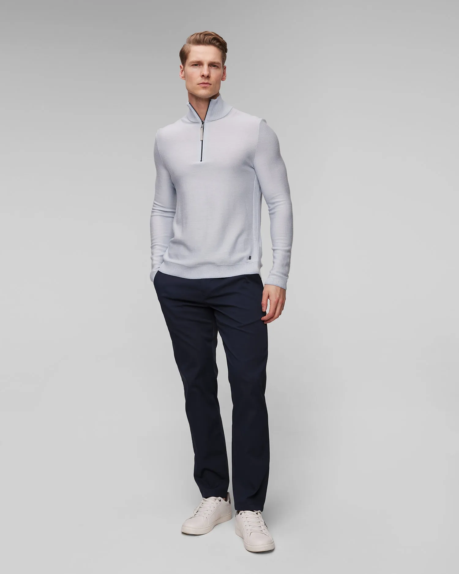 Men's blue woollen jumper BOGNER Lias-1 88312807-331
