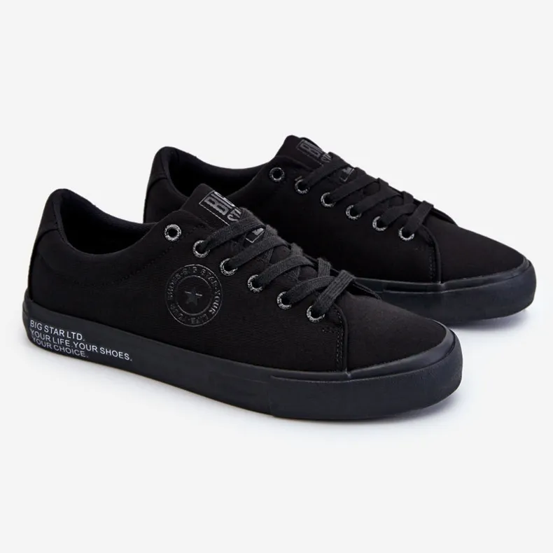Men's Low Textile Sneakers Big Star LL174078 Black
