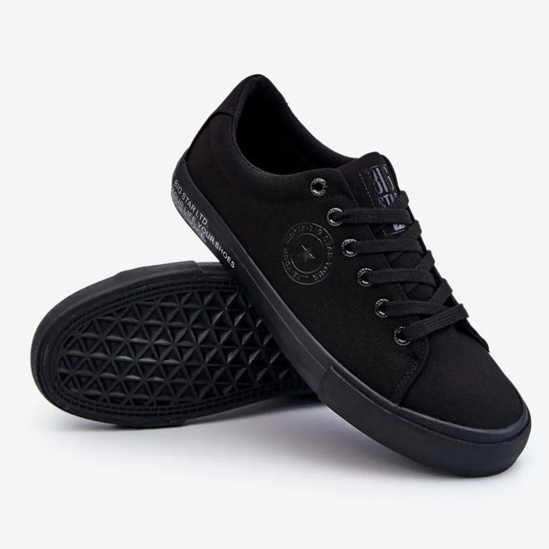 Men's Low Textile Sneakers Big Star LL174078 Black
