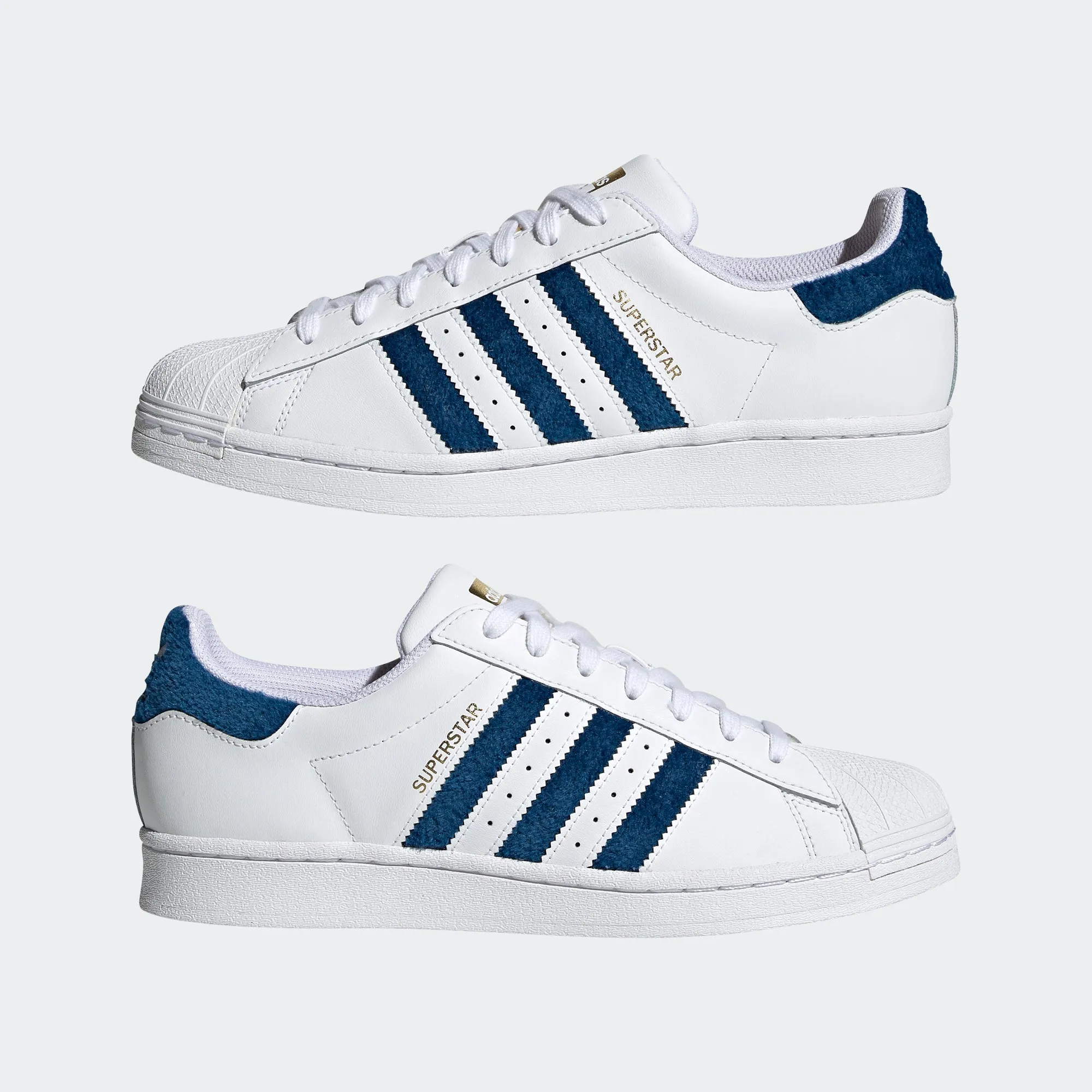 Men's adidas Originals Superstar Shoes White Blue