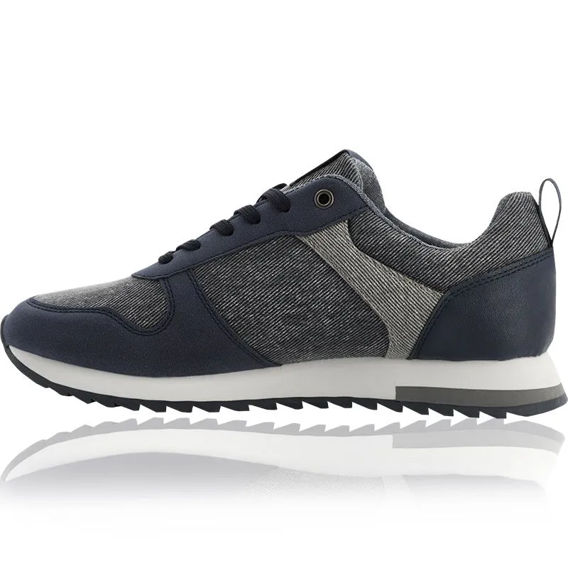 Men's Bruce Retro Trainers Navy / Grey