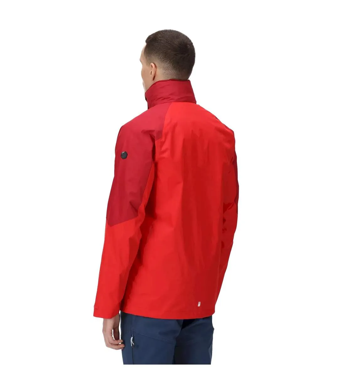 Mens calderdale iv waterproof softshell hooded walking jacket admiral blue Regatta