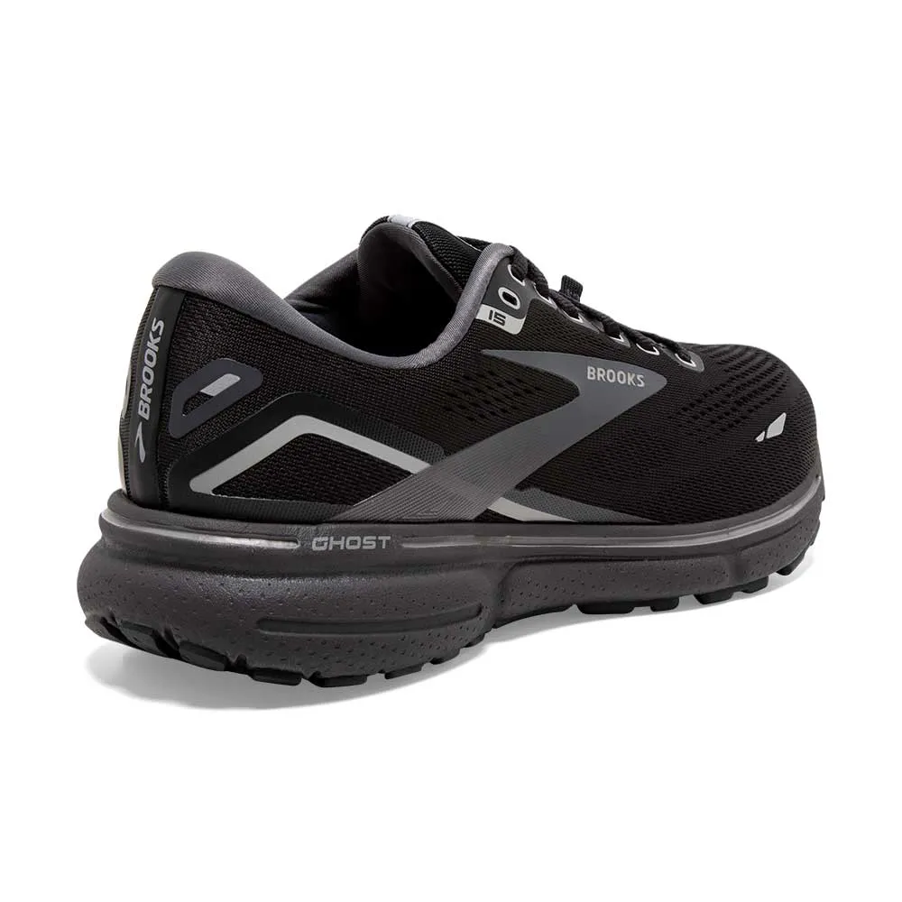 Men's Ghost 15 GTX Running Shoe- Black/Blackened Pearl/Alloy- Regular (D)