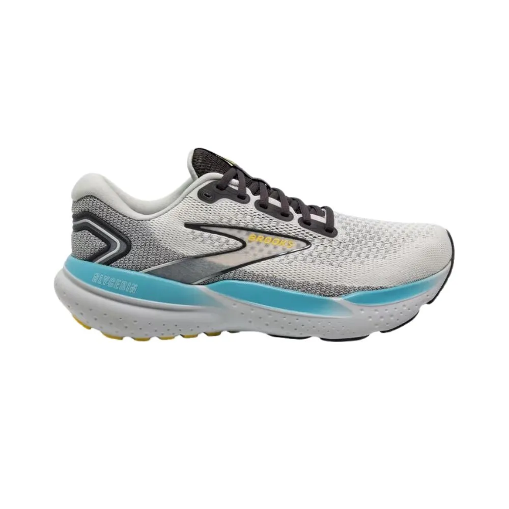 Men's Glycerin 21 Running Shoe - Coconut/Forged Iron/Yellow - Regular (D)