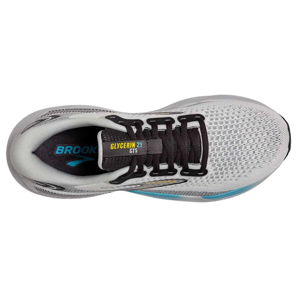 Men's Glycerin GTS 21 Running Shoe - Coconut/Forged Iron/Yellow - Regular (D)